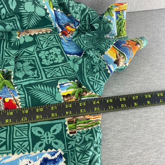 Pacific Legend Classic Car Surfing Hawaiian Button Up Shirt Men Sz XL - Picture 7 of 7